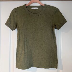 Zara Olive Green Speckled Short Sleeve Tee